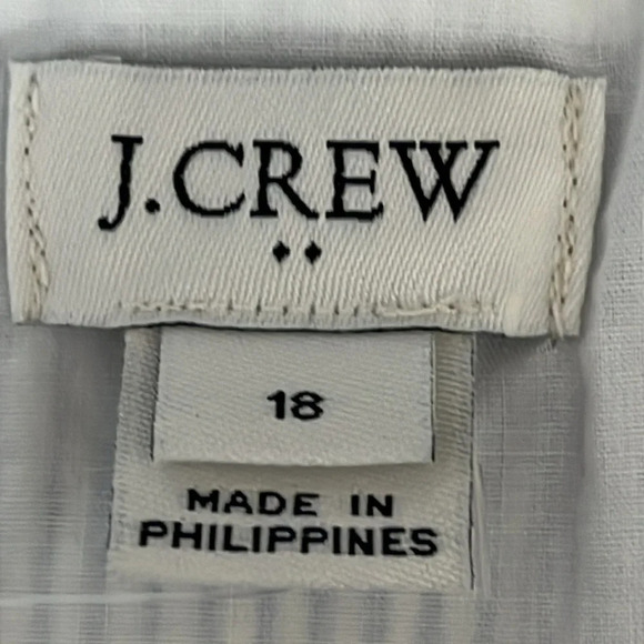 J. Crew Striped Seersucker Button Front Dress in Blue & White - NEW - Size 18 - Picture 6 of 9